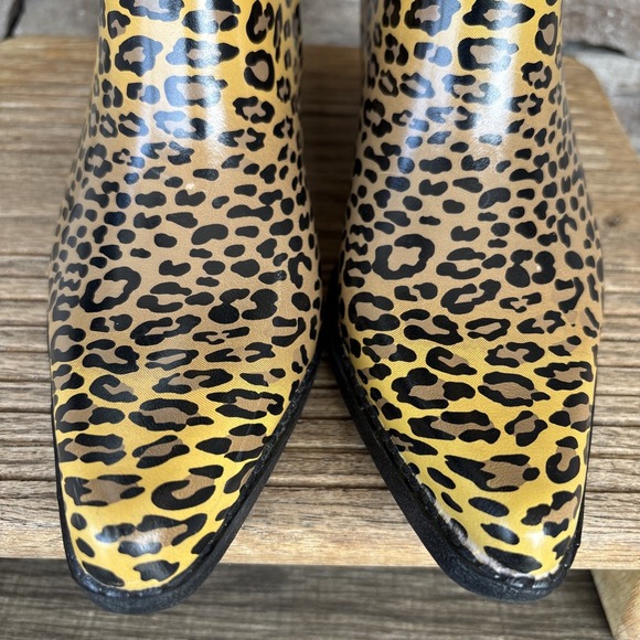 Corkys Women's Western Cowboy Rain Boots Size 5 Leopard Print - Picture 2 of 12